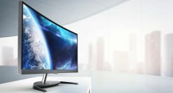 Philips Curved Monitor seitlich