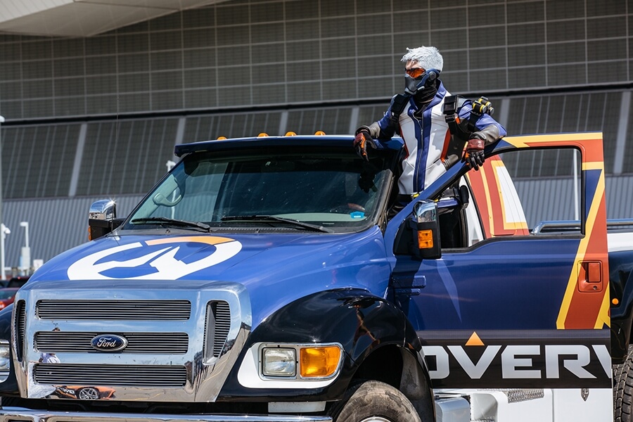 Overwatch Soldier Cosplay Car