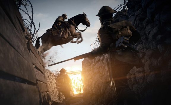 Battlefield 1 Pferd Reiter Graben Schütze