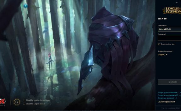 League of Legends Beta Client Login