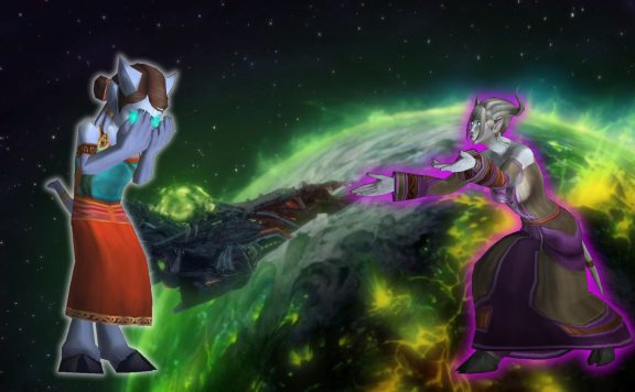 WoW Argus Planet Draenei Girl Ghost