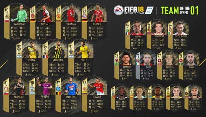 Fifa 18 Totw 1 Das Ist Das Erste Team Der Woche Im Ultimate Team 