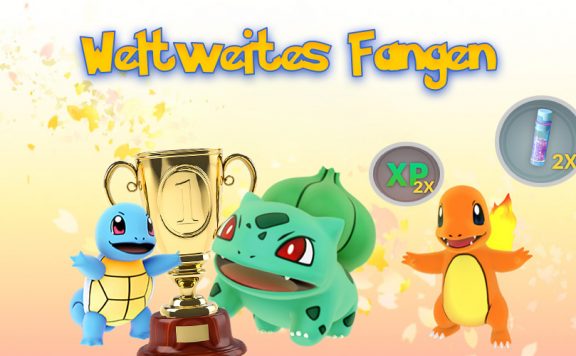 Pokémon GO Weltweites Fangen Titel mit Belohnunge