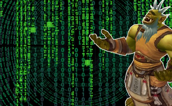 WoW DDOS Heiler Limit Orc Shaman Laughing matrix title