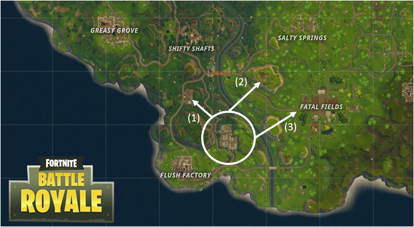 Nutze die Map! Die besten LootRouten in Fortnite Battle Royale