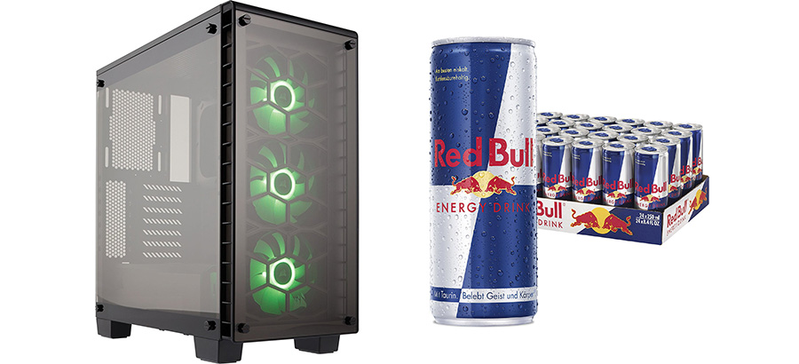 PC-Zubehör von Corsair und Red Bull-Getränke im Angebot bei Amazon