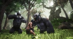 Conan Exiles Screenshot Swamp Exile vs Gorillas