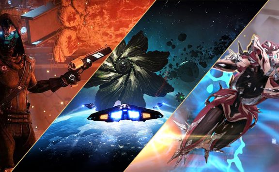 Destiny Elite Dangerous Warframe Mashup Titel