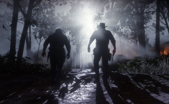 Red Dead Redemption Bäume Nacht Revolver