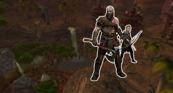 WoW Battle for Azeroth Orgrimmar Screenshot Titel mit Kratos und Atreus
