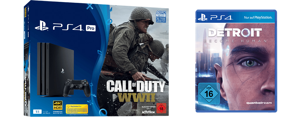 Gönn dir Dienstag – PS4 Pro Bundle mit Cod: WW2 und Detroit: Become Human