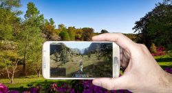 Bless Online im Garten auf dem Handy