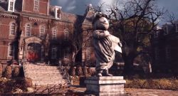 Fallout 76 Schule mit Statue Titel
