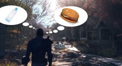 Fallout 76 Wanderer Titel 2 mit Burger und Wasser