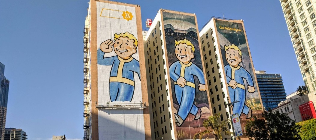 E3 2018: Auf 3 Hoteltürmen macht Bethesda groß Werbung für Fallout 76