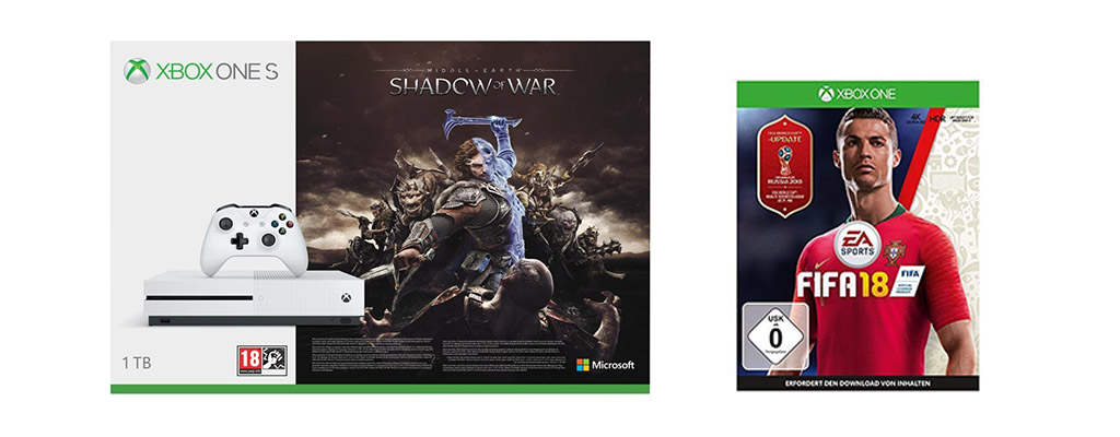 Xbox One S, Xbox Live Gold und Spiele für Xbox One im Amazon-Angebot