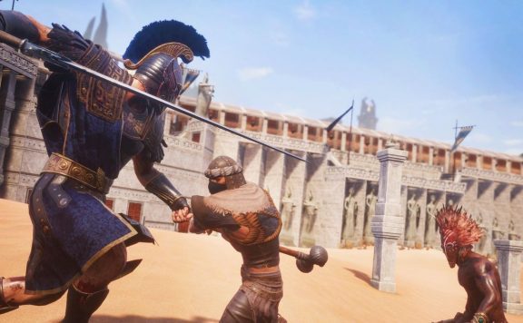 Conan Exiles Aquilonia DLC Kampf im Colosseum Titel