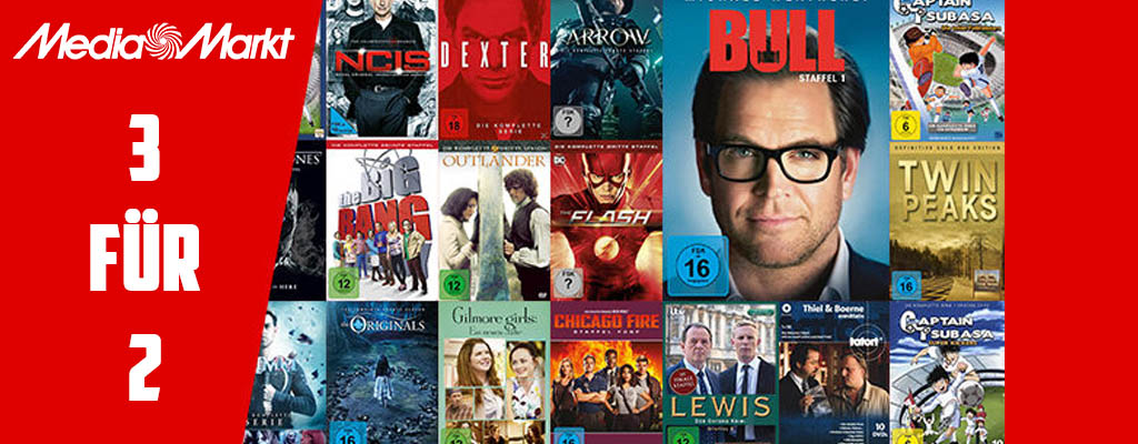 TV-Serien günstig kaufen – 3-für-2-Aktion bei MediaMarkt