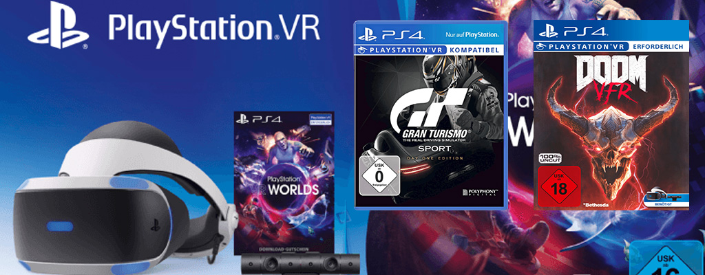 MediaMarkt Prospekt: PlayStation VR-Bundle mit DOOM und GT Sport für 249€