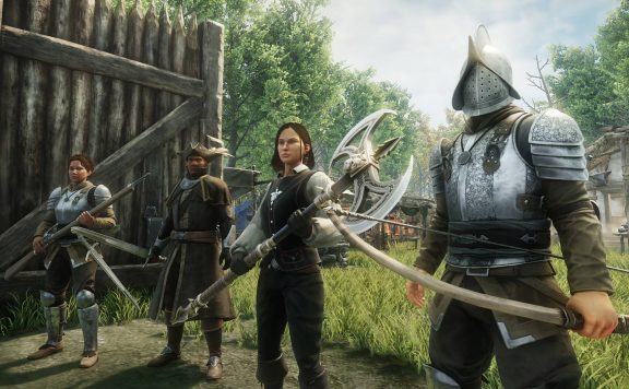 Charaktere in New World bereit zum Kampf