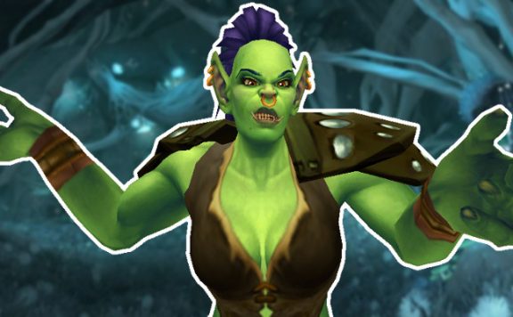 WoW Fragende Orcfrau vor Underrot Titel