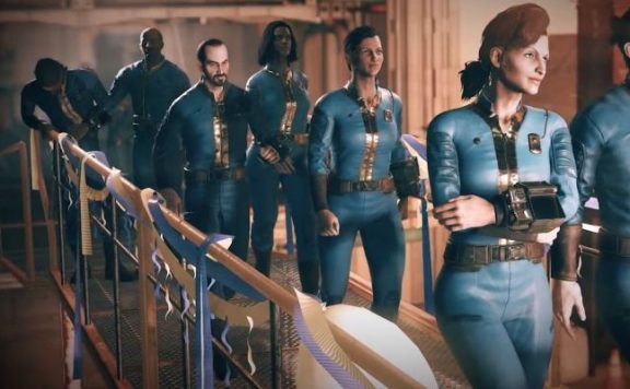 Fallout 76 Menschen gehen in die Vault 2 Titel