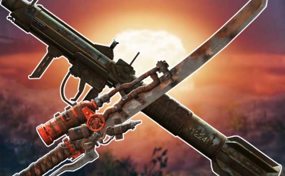 Fallout 76 legendäre Waffen überkreuzt