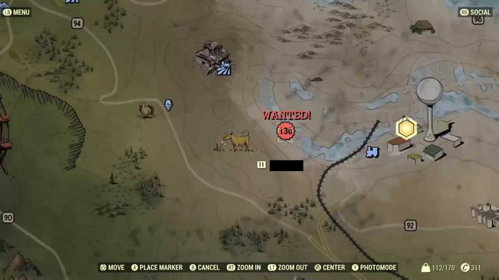 Fallout 76 Kopfgeld auf Karte