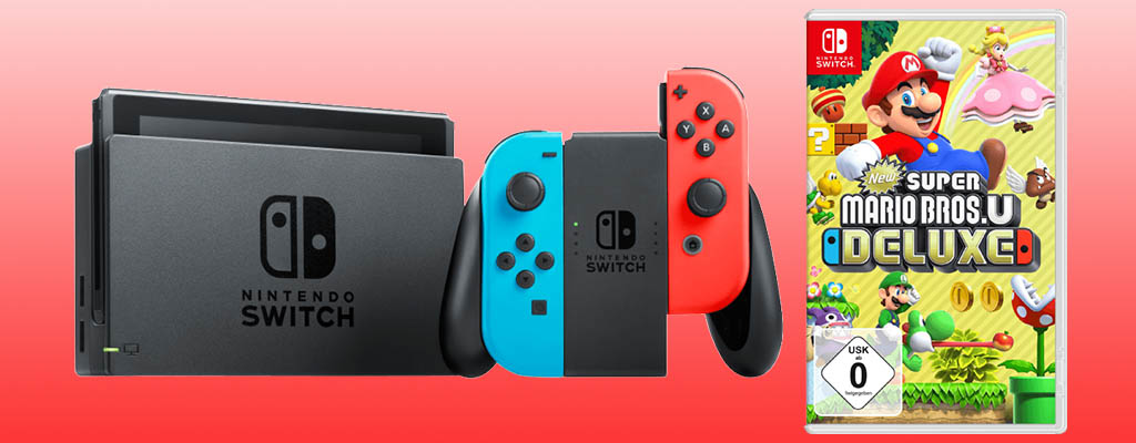 Nintendo Switch im Bundle mit New Super Mario Bros. besonders günstig