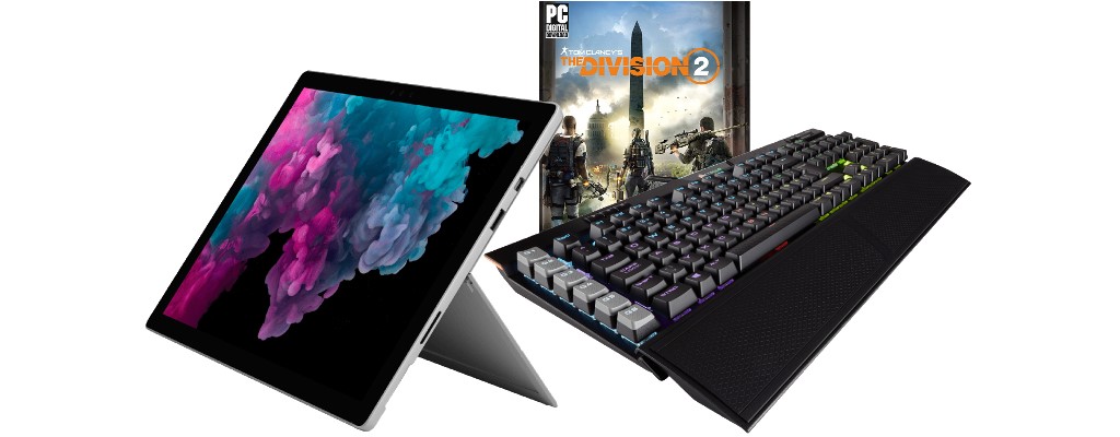 Amazon: Surface Pro zum Bestpreis, Division 2 gratis zu Corsair-Tastatur