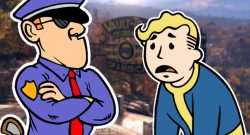 Fallout 76 Polizist ermahnt Vault Boy Titel