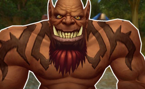 WoW Maghar Orc grinst dreckig und nackt