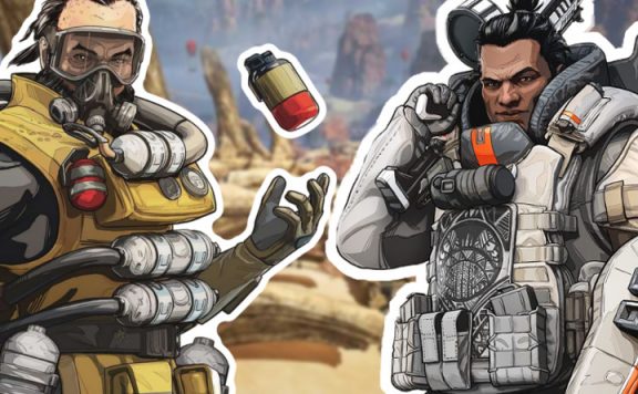 Apex Legends Gibraltar und Caustic auf Titelbild