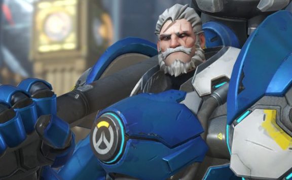 Overwatch Reinhardt blue title
