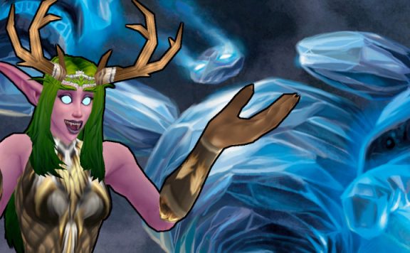 WoW Lokholar Icelord Elf cheering title 1140x445