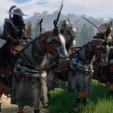 Conqueror's Blade Beta kommt Reiter auf Pferden in Rüstung Titel