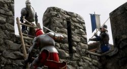 Mordhau Belagerung Ritter steigt eine Leiter hinauf titel