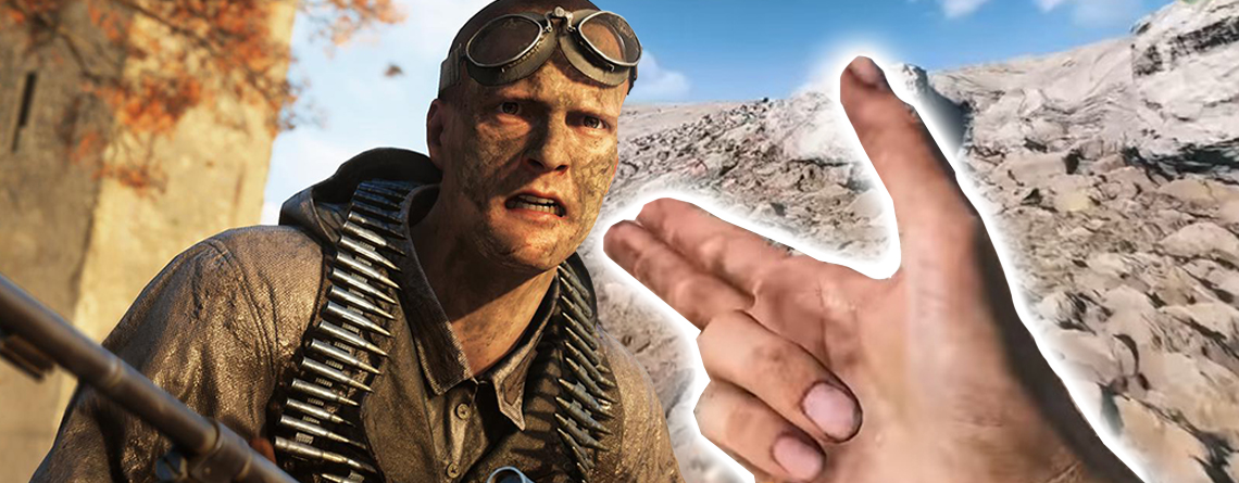 Spieler in Battlefield 5 haben Spaß mit der Fingerpistole, bis es ans Nachladen geht