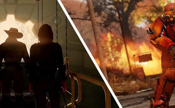 Fallout 76 Nuclear Winter Leute verlassen die Vault und Powerrüstung Titel