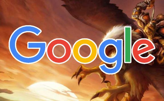 WoW Classic Greifenreiter Titel mit Google Schriftzug