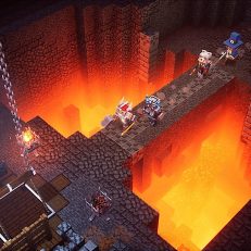 Minecraft Dungeons lava brücke