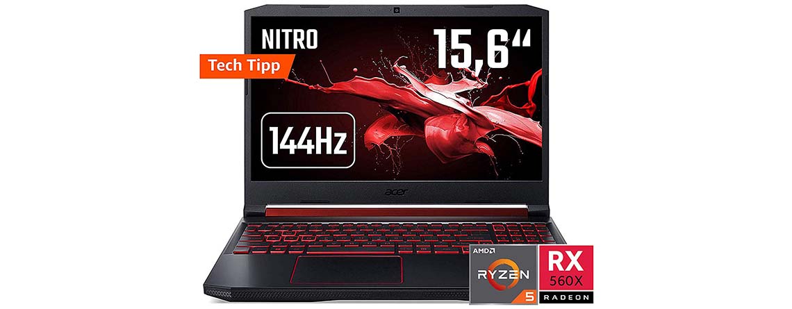 Amazon Angebot: Gaming-Laptop mit Ryzen 5 & Radeon RX für 739€