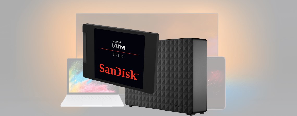 SSD mit 2 TByte und externe Festplatte mit 8 TByte bei Saturn im Angebot
