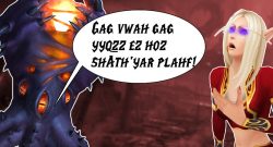 WoW Nzoth talking blood elf title 1140x445