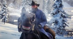 Red Dead Redemption 2 Fotomodus Pferd lächeln