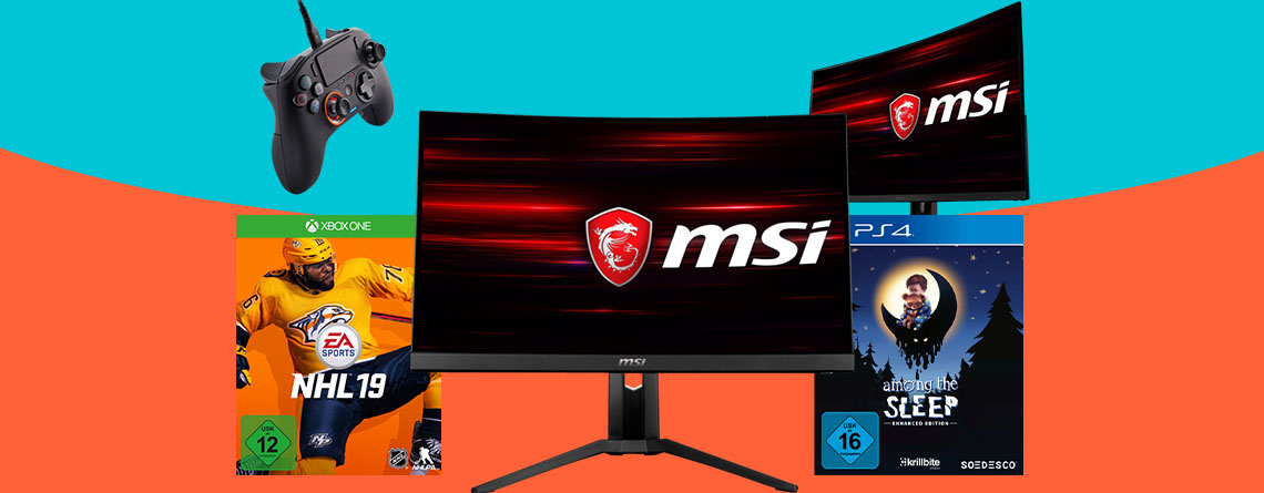 MediaMarkt Angebote: Top-Gaming-Monitore von MSI, Spiele für PS4 & Xbox