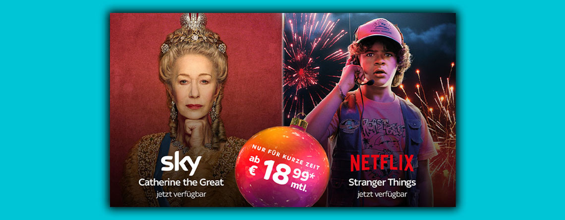 Sky und Netflix in einem Abo: Top-Angebot für Serien ab 18,99 Euro