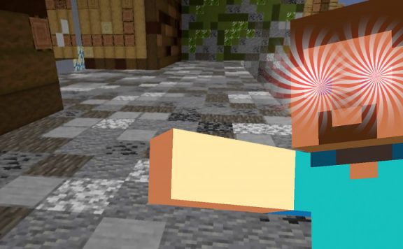 Minecraft crazy Steve title 1140x445