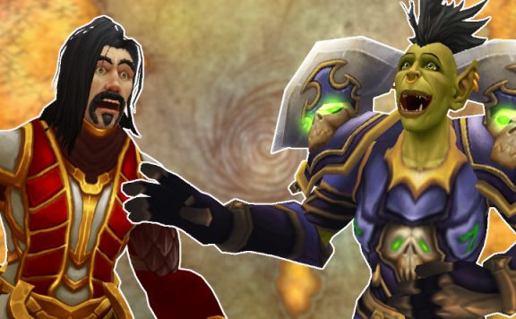 WoW Orc female laugh human male death title 1140x445