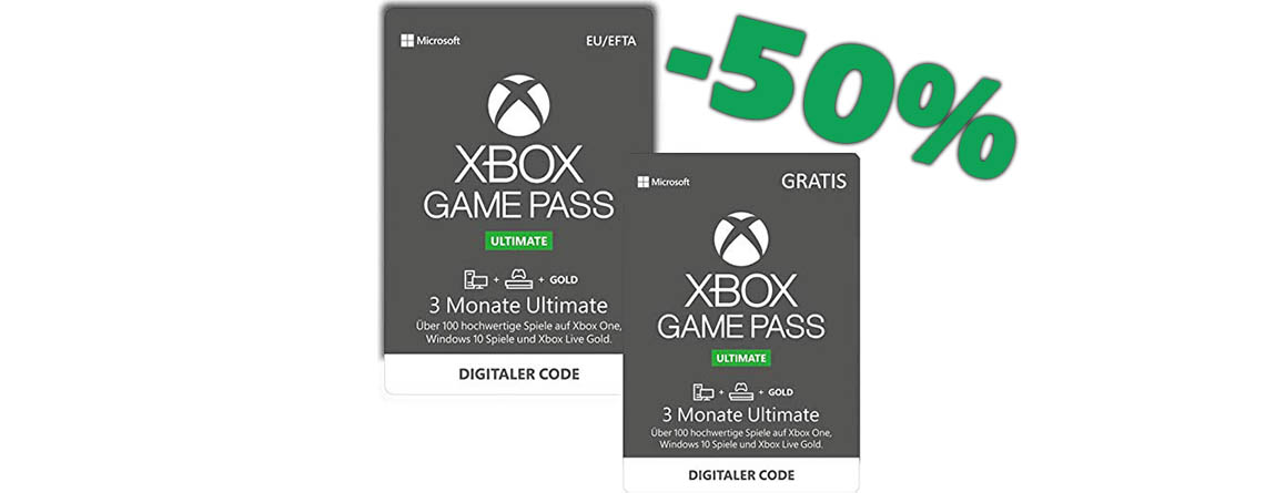 Amazon Angebote: 50% Rabatt auf 6 Monate Xbox Game Pass Ultimate